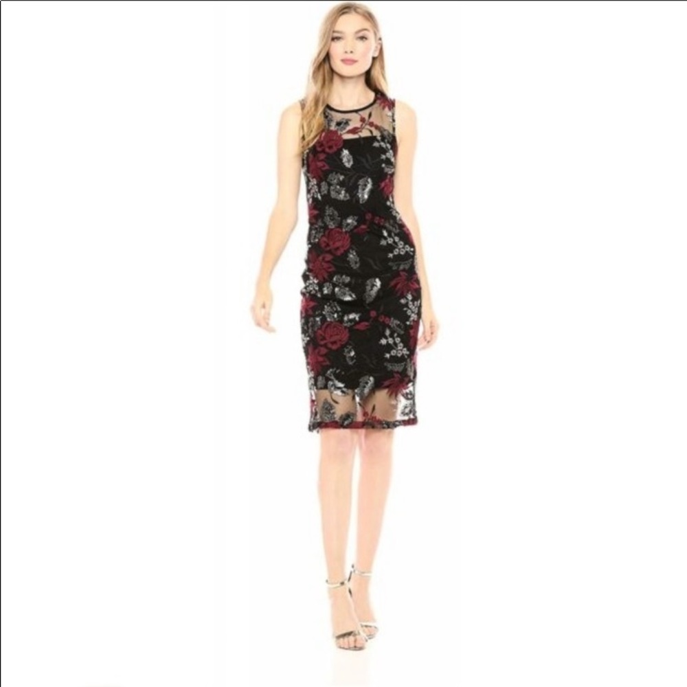 Calvin Klein black lace dress size 16